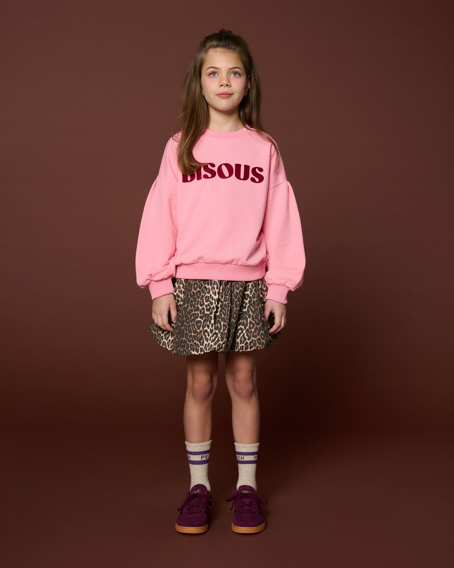 Denim Cargo Skirt Leopard Petit Blush