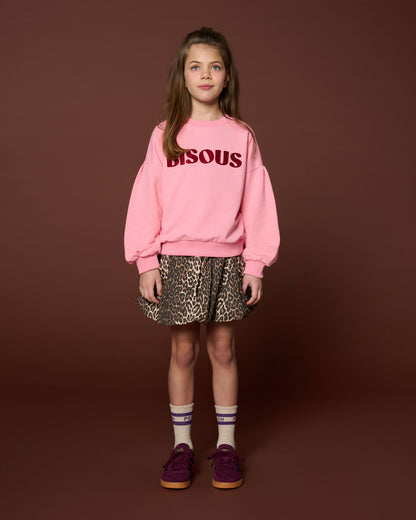 Denim Cargo Skirt Leopard Petit Blush
