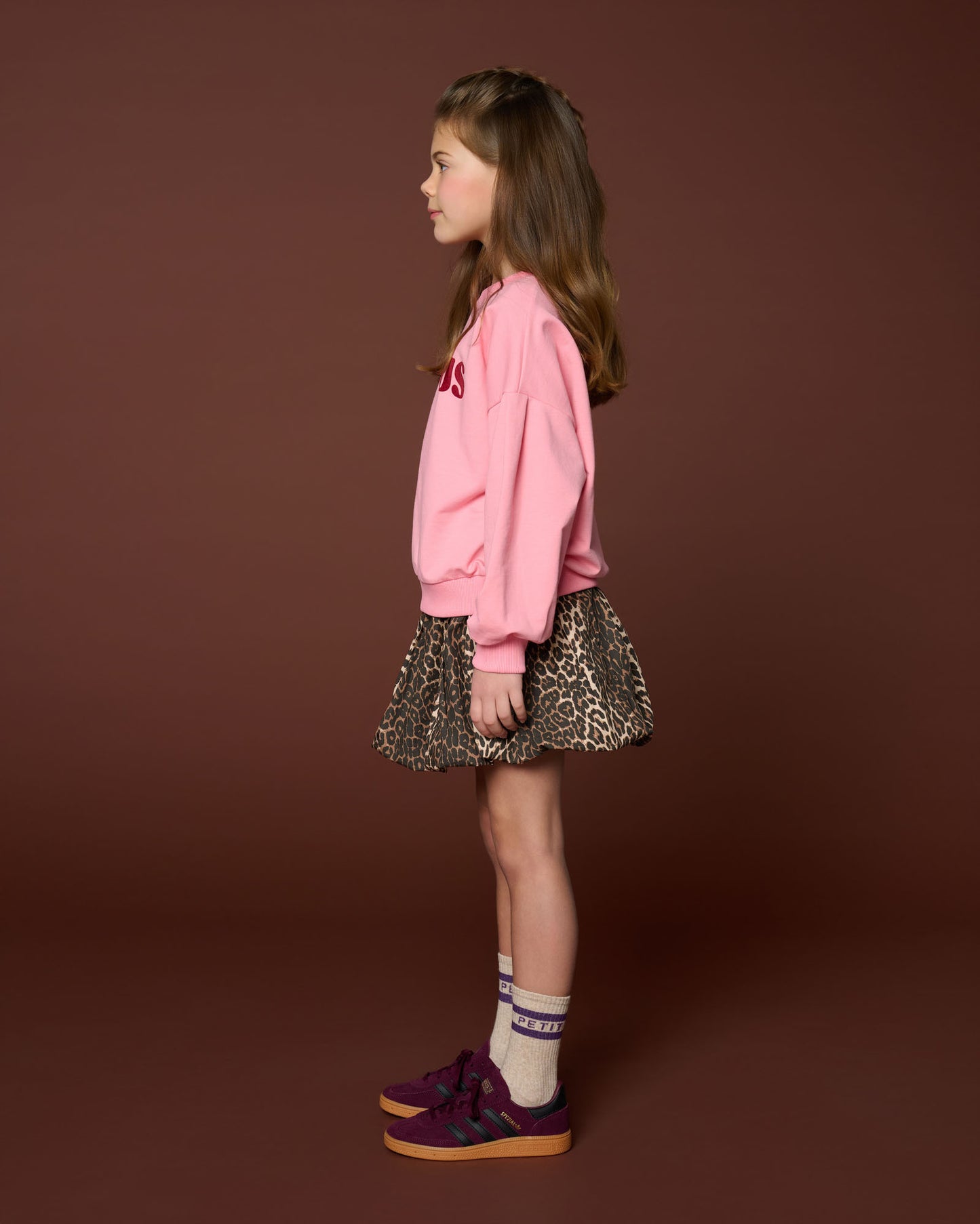 Denim Cargo Skirt Leopard Petit Blush