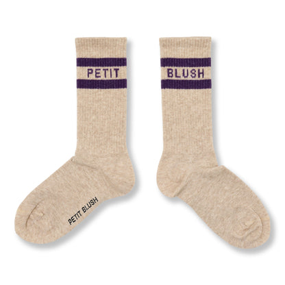 Sport Socks Beige/Purple Petit Blush