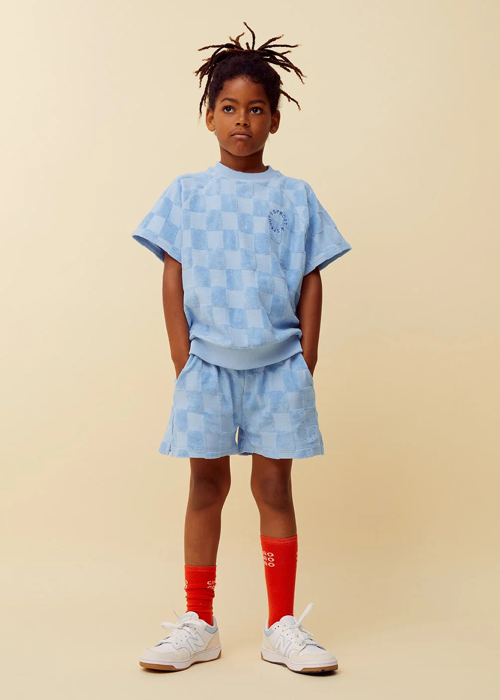 Raglan Sweatshirt Shortsleeve Terry Blocks Forever Blue Sproet & Sprout
