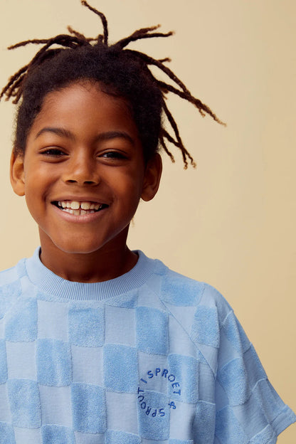 Raglan Sweatshirt Shortsleeve Terry Blocks Forever Blue Sproet & Sprout