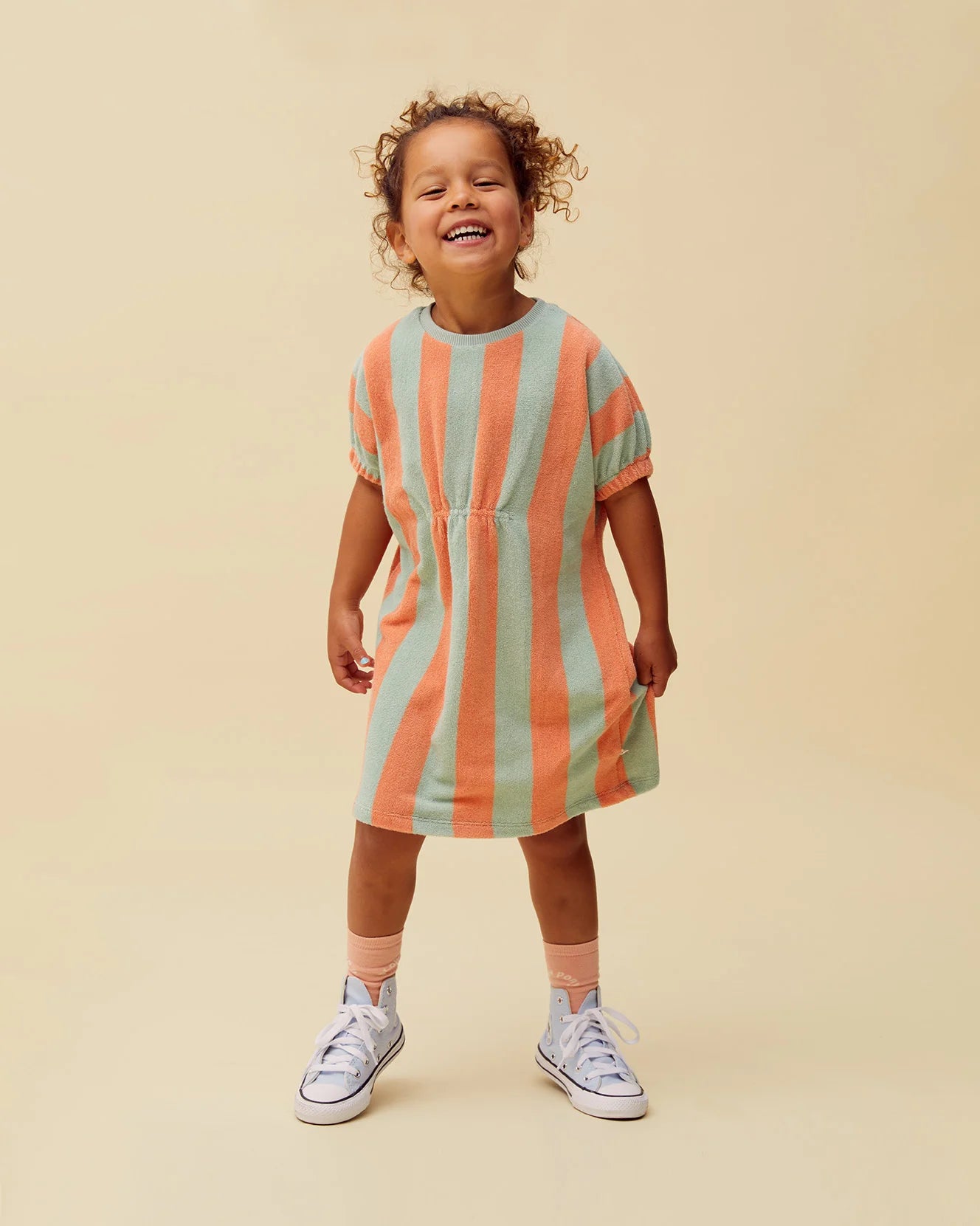 Loose Dress Stripes Silt Green Sproet & Sprout