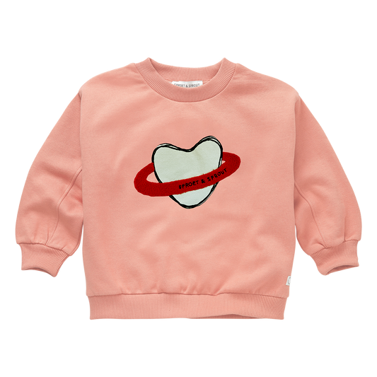 Sweatshirt Heart Saturn Peach Parfait Sproet & Sprout