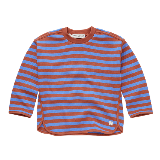 Sweatshirt Waffle Stripes Ultramarine Sproet & Sprout