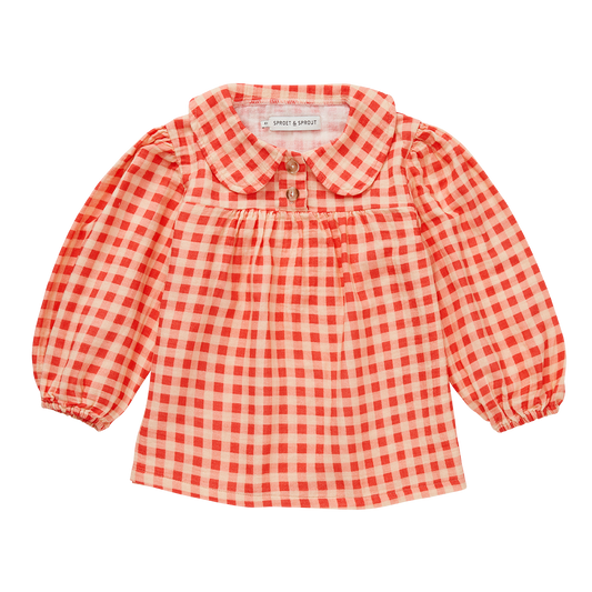 Girls Check Blouse Grenadine Sproet & Sprout