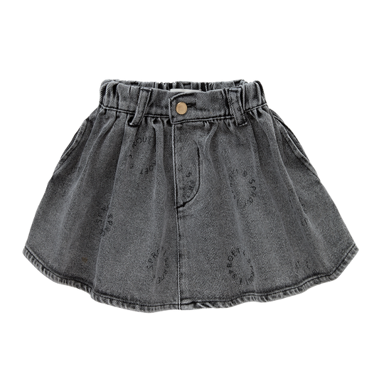 Denim Skirt Sproet print Washed Black Sproet & Sprout