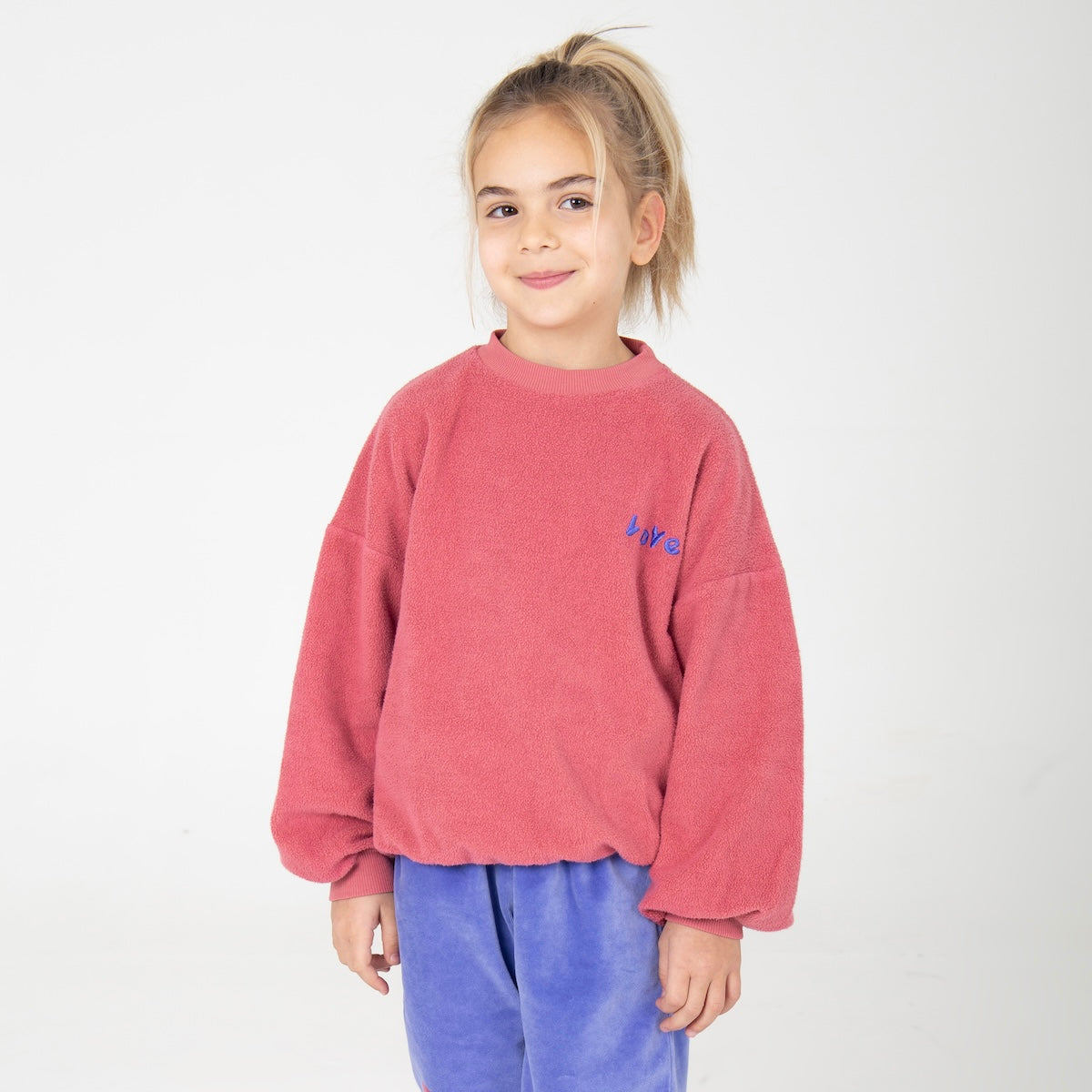 Teddy Sweater Love Embroidery Pink Lemonade Lötiekids