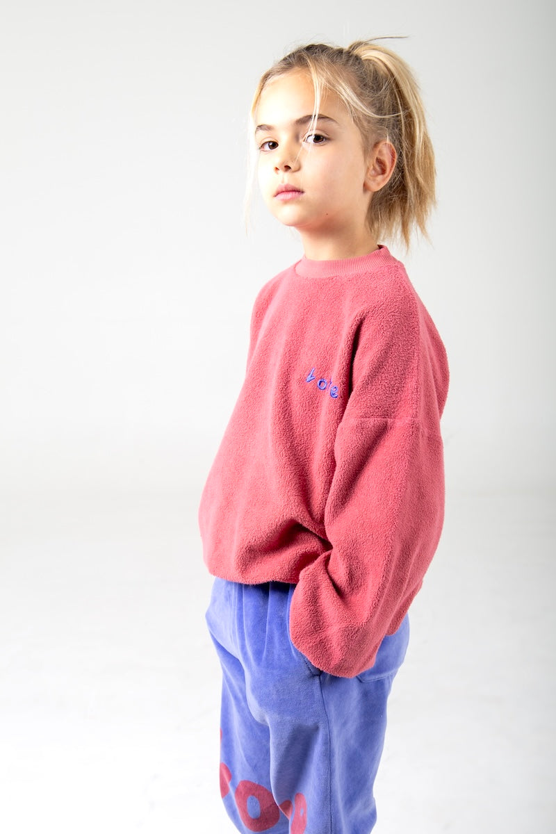 Teddy Sweater Love Embroidery Pink Lemonade Lötiekids