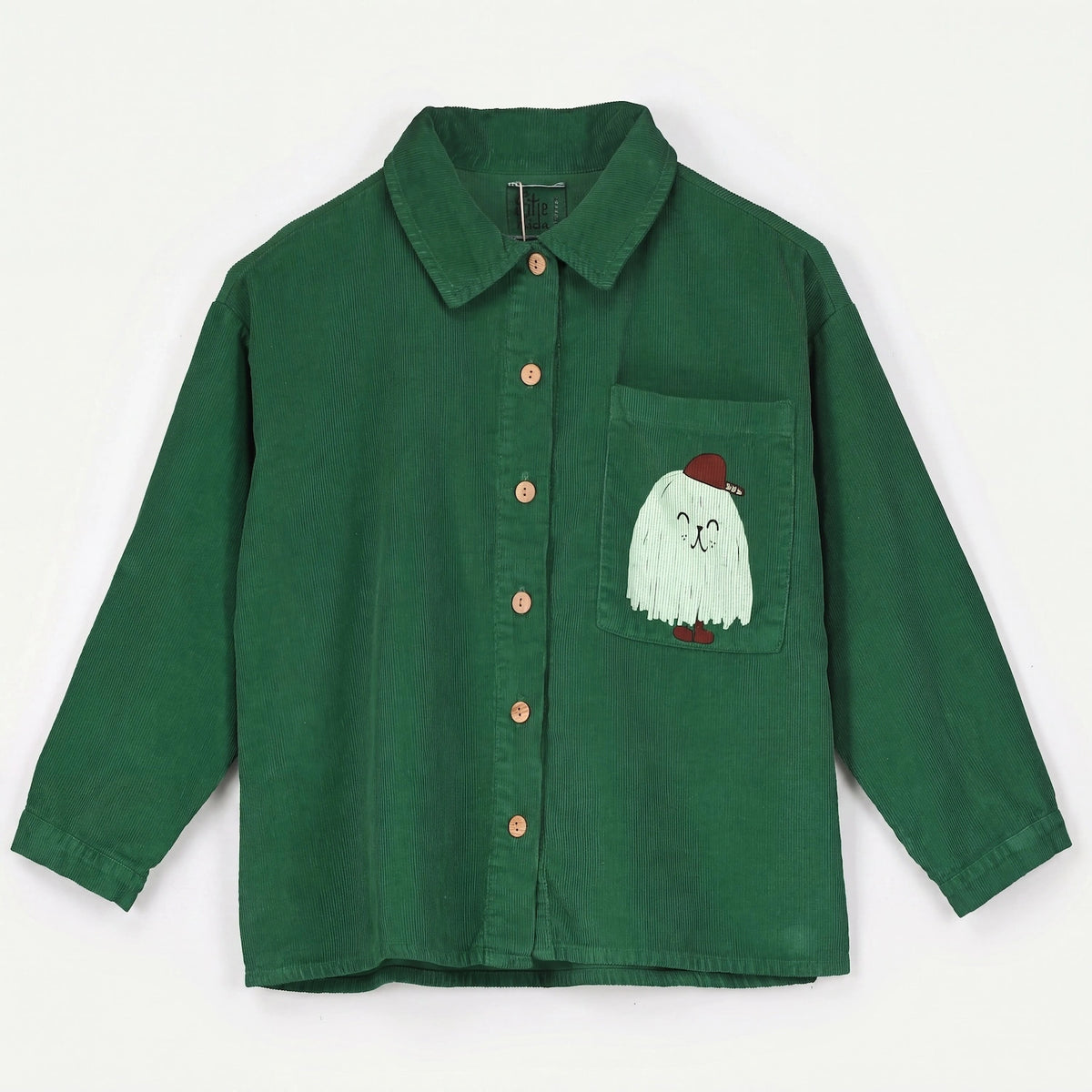 Corduroy Shirt Small Good Monster Green Lötiekids