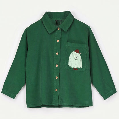 Corduroy Shirt Small Good Monster Green Lötiekids