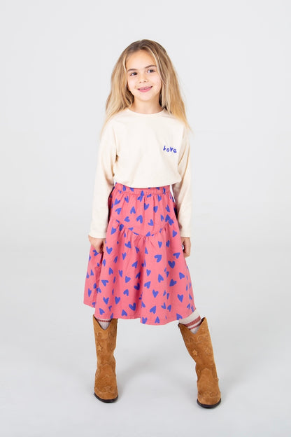 Woven Skirt Hearts Allover Pink Lemonade Lötiekids