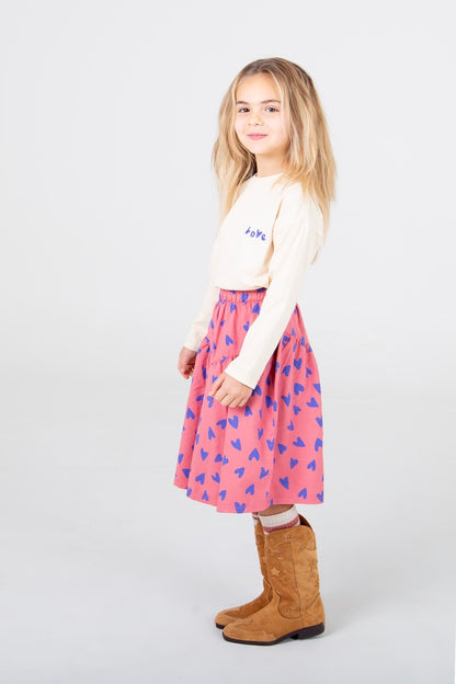Woven Skirt Hearts Allover Pink Lemonade Lötiekids