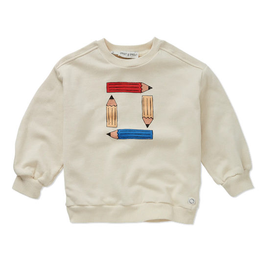 Sweatshirt Pencils Ivory Sproet & Sprout