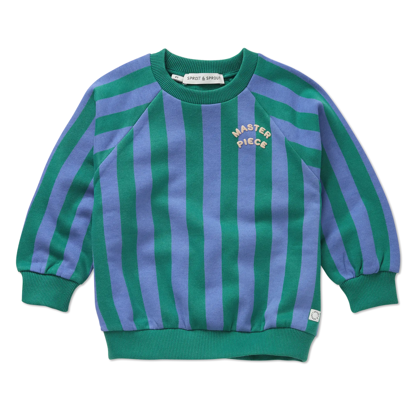 Sweatshirt Block Stripes Deep Green Sproet & Sprout