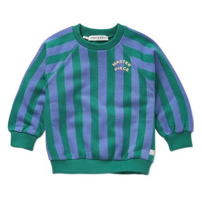 Sweatshirt Block Stripes Deep Green Sproet & Sprout