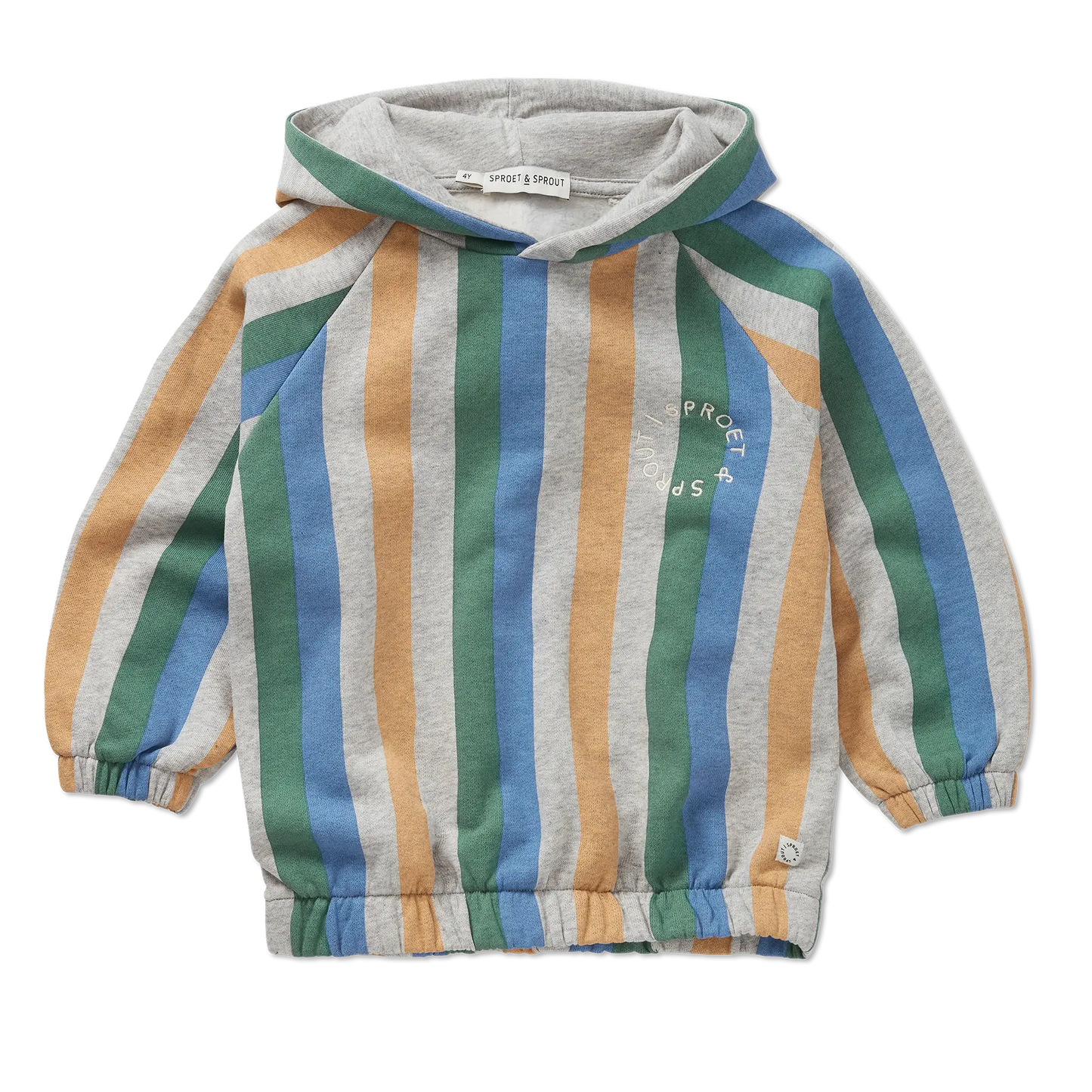 Sweatshirt Hoody Stripes Grey Melee Sproet & Sprout