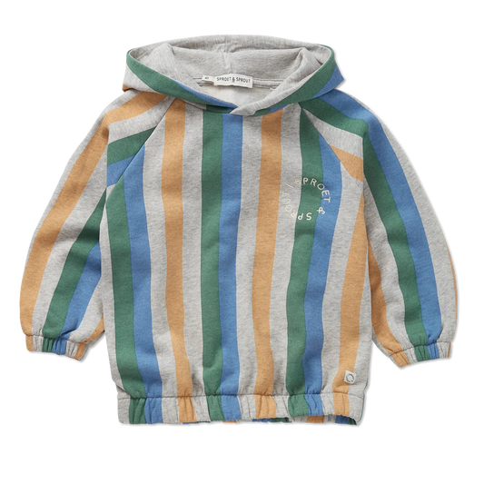 Sweatshirt Hoody Stripes Grey Melee Sproet & Sprout