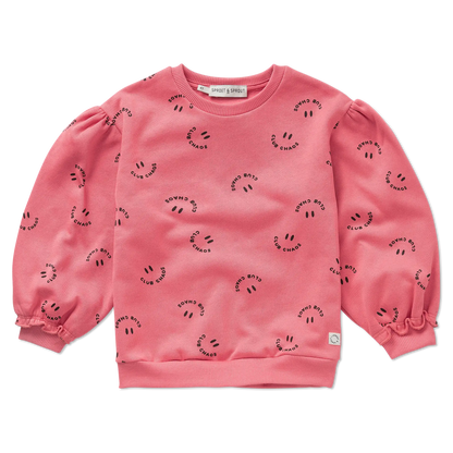 Sweatshirt Club Chaos Print Pink Bloom Sproet & Sprout