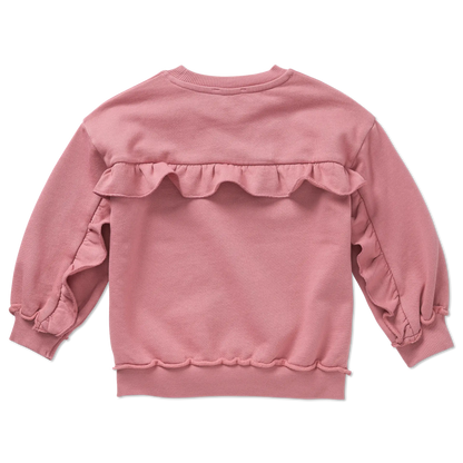 Sweatshirt Ruffles Back Painters Blush Sproet & Sprout
