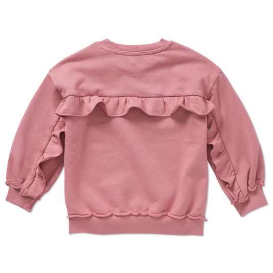 Sweatshirt Ruffles Back Painters Blush Sproet & Sprout