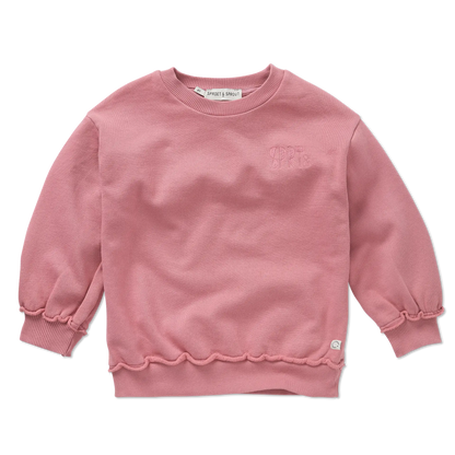Sweatshirt Ruffles Back Painters Blush Sproet & Sprout