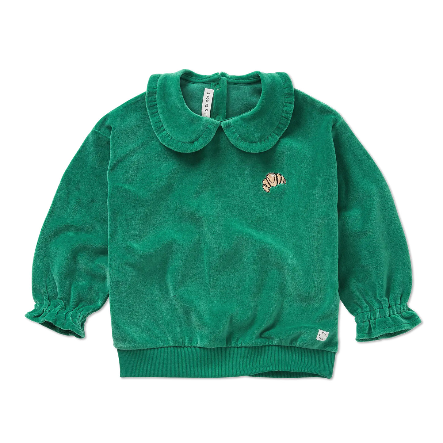 Sweatshirt Ruffle Collar Deep Green Sproet & Sprout