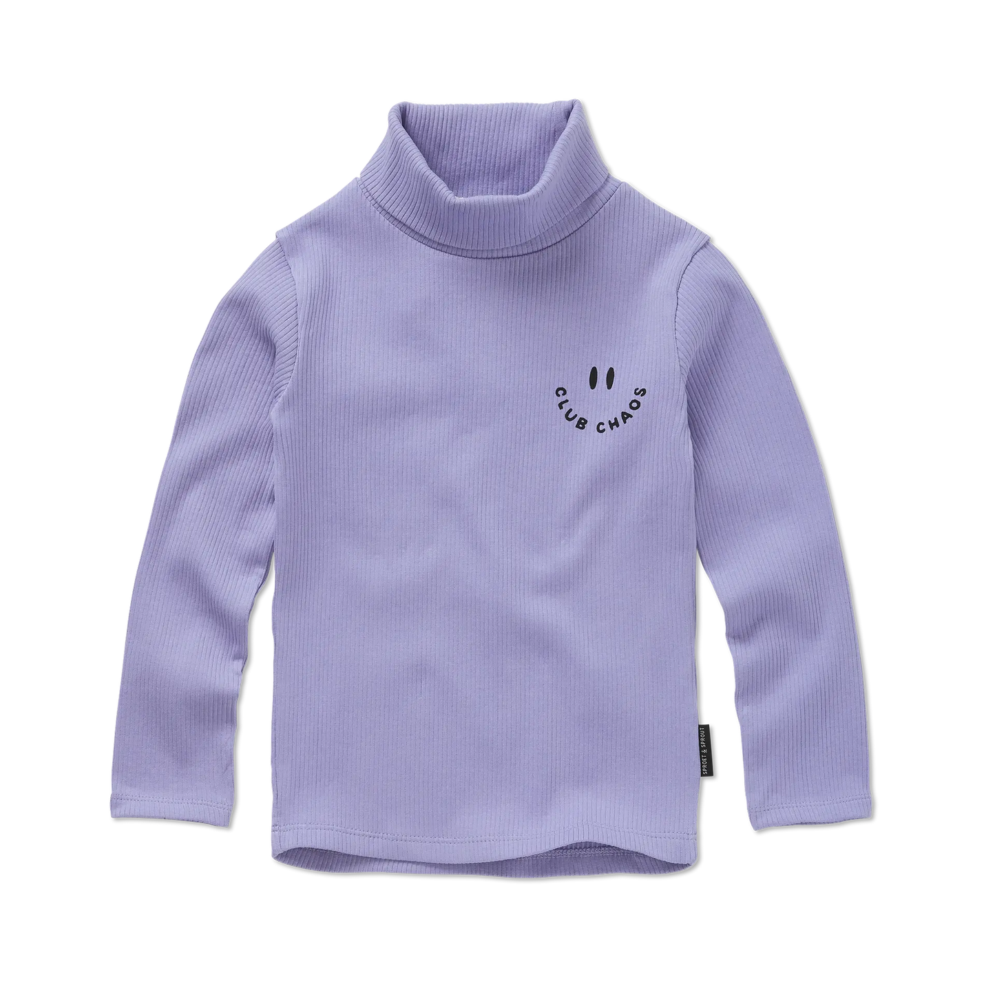 Rib Turtleneck Purple Crayon Cloud Sproet & Sprout