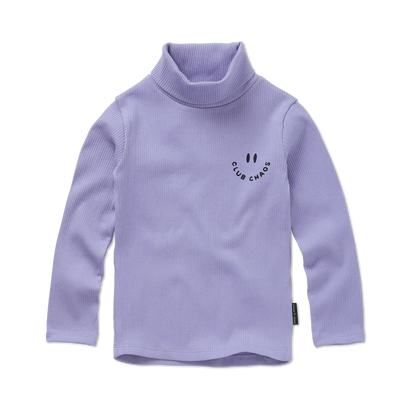 Rib Turtleneck Purple Crayon Cloud Sproet & Sprout