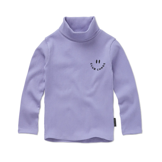 Rib Turtleneck Purple Crayon Cloud Sproet & Sprout