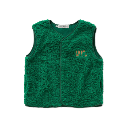 Loose Teddy Gilet Deep Green Sproet & Sprout