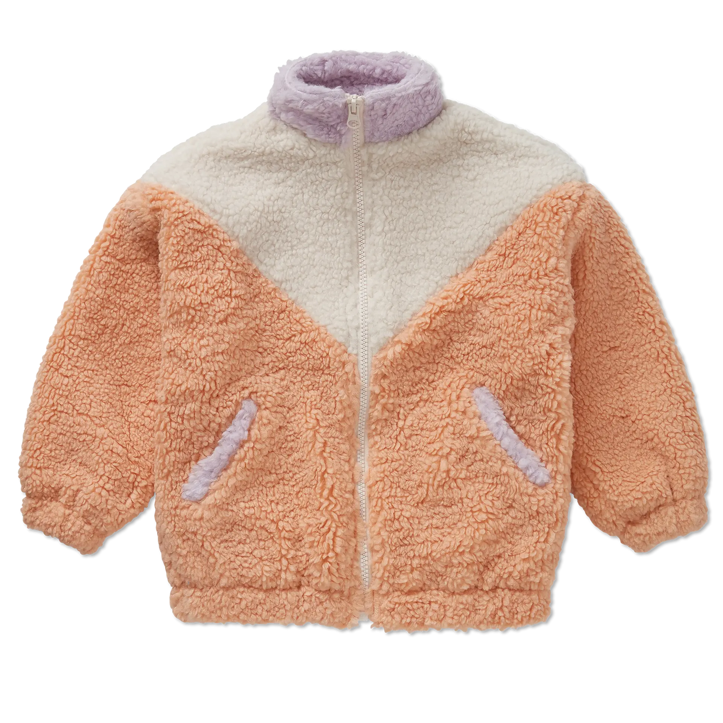 Teddy Jacket Colourblock Sand Sproet & Sprout
