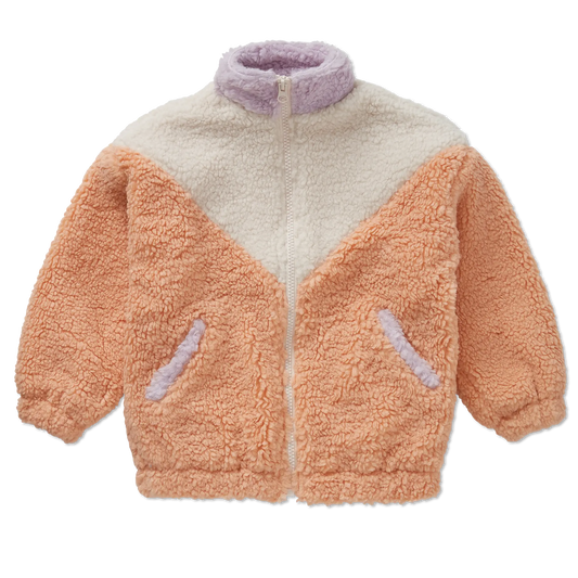 Teddy Jacket Colourblock Sand Sproet & Sprout