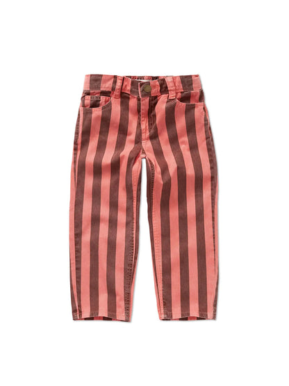 Straight Denim Pants Striped Red Sproet & Sprout