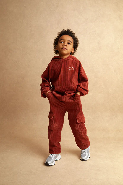 Velvet Rib Cargo Pants Red Garnet Sproet & Sprout