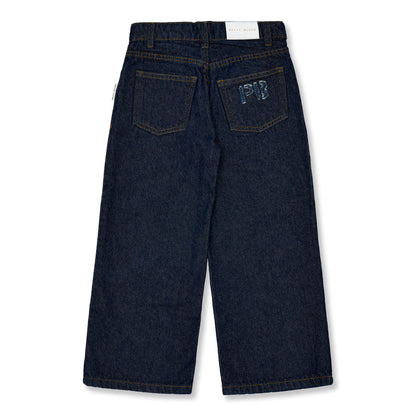 Wide Leg Jeans Dark Blue Petit Blush