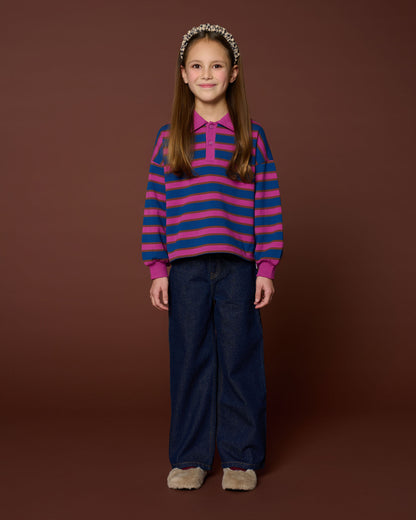Wide Leg Jeans Dark Blue Petit Blush