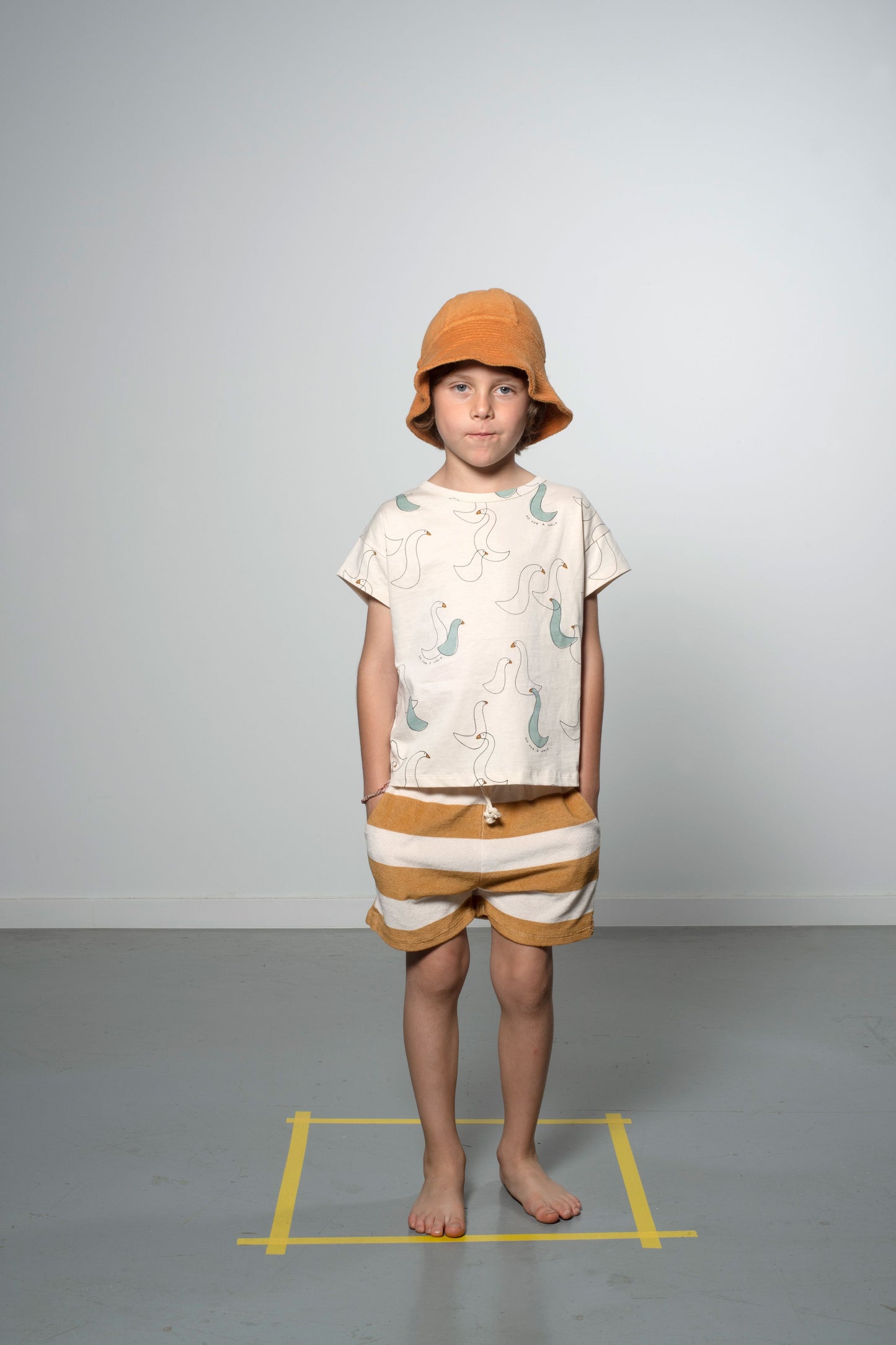 Shorts Stripes Mustard Yellow Babyclic