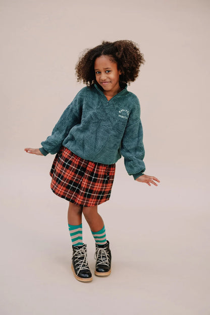 Skirt Flannel Check Barn Red Sproet & Sprout
