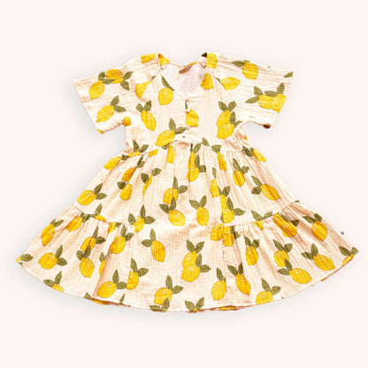 Dress with 3 Buttons Lemon CarlijnQ