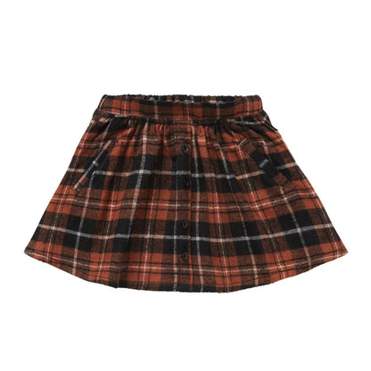 Skirt Flannel Check Barn Red Sproet & Sprout