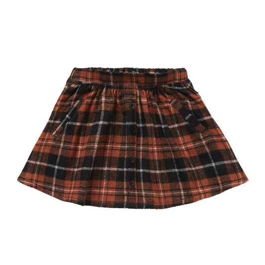 Skirt Flannel Check Barn Red Sproet & Sprout