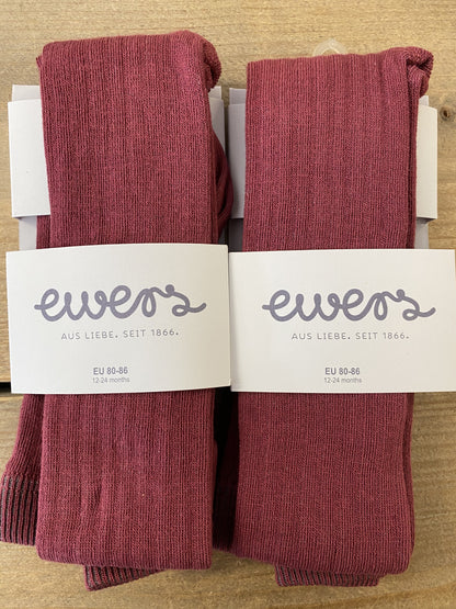 Kousenbroek met Ribmotief Marone Ewers