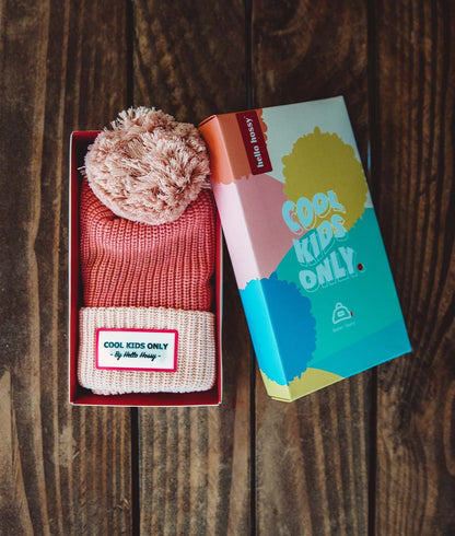 Beanie Color Block Blush Hello Hossy