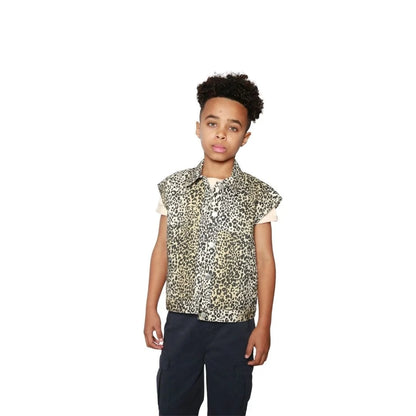 Denim Jacket Leopard Cos I Said So