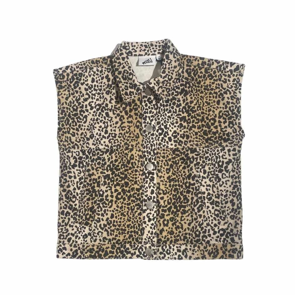 Denim Jacket Leopard Cos I Said So