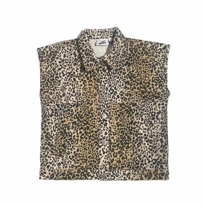Denim Jacket Leopard Cos I Said So