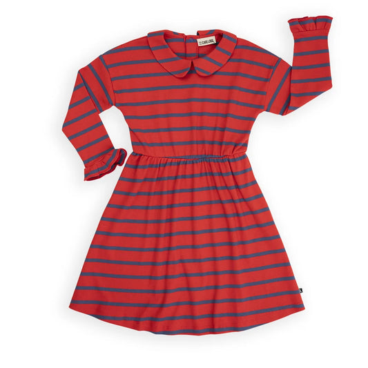 Collar Dress Stripes Red/Blue CarlijnQ