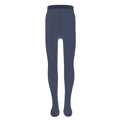 Kousenbroek met Ribmotief Stahlblau Ewers