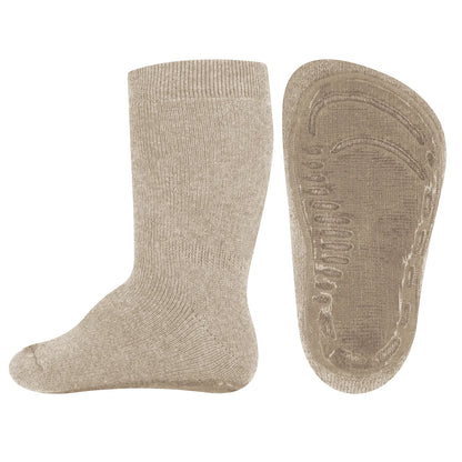 Stoppersocken Dunkel Beige Melange Ewers